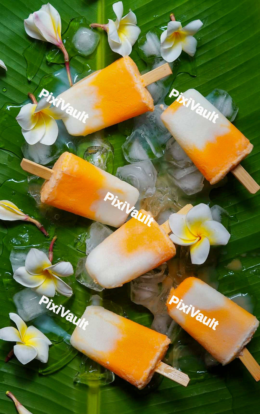 Orange ice lolly
